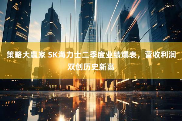 策略大赢家 SK海力士二季度业绩爆表，营收利润双创历史新高